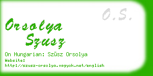 orsolya szusz business card